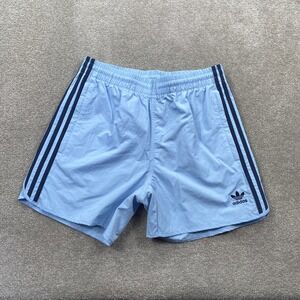 Adidas Originals Mens Sprinter Shorts Clear Sky Blue Trefoil Logo Size M